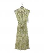 FRAY IDフレイ アイディー）の古着「ノースリーブワンピース」｜イエロー×ホワイト