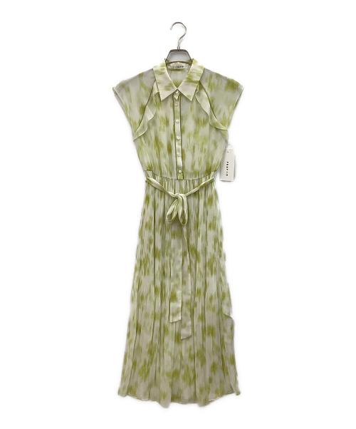 FRAY ID（フレイ アイディー）FRAY ID (フレイ アイディー) ノースリーブワンピース イエロー×ホワイト サイズ:00の古着・服飾アイテム