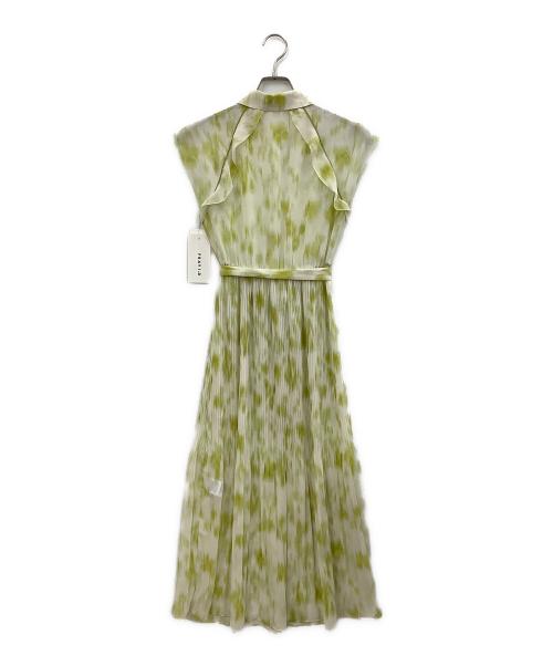 FRAY ID（フレイ アイディー）FRAY ID (フレイ アイディー) ノースリーブワンピース イエロー×ホワイト サイズ:00の古着・服飾アイテム