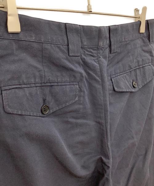 MARGARET HOWELL（マーガレットハウエル）MARGARET HOWELL (マーガレットハウエル) コットンリネン タックパンツ ネイビー サイズ:Lの古着・服飾アイテム