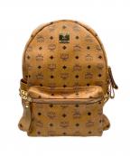 MCMエムシーエム）の古着「スタッズリュック」｜ブラウン