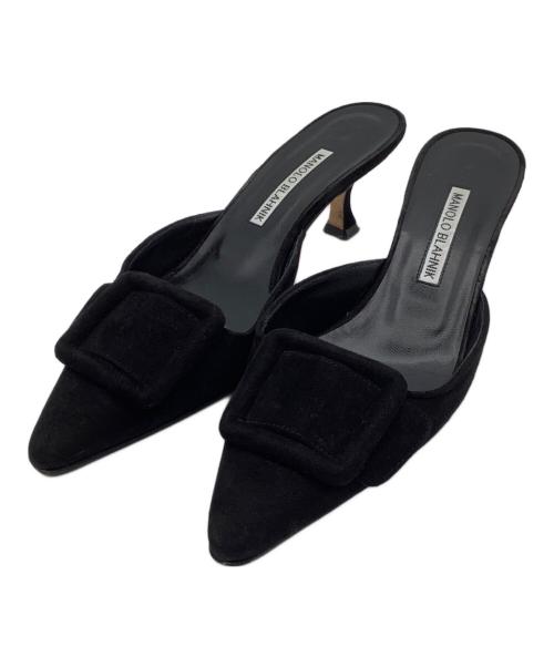 Manolo Blahnik（マノロブラニク）Manolo Blahnik (マノロブラニク) ミュール ブラック サイズ:37の古着・服飾アイテム