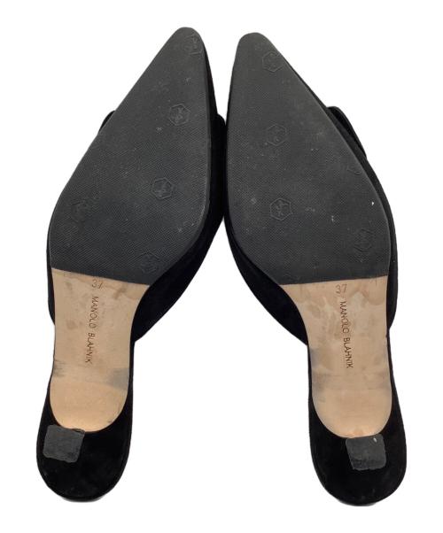 Manolo Blahnik（マノロブラニク）Manolo Blahnik (マノロブラニク) ミュール ブラック サイズ:37の古着・服飾アイテム