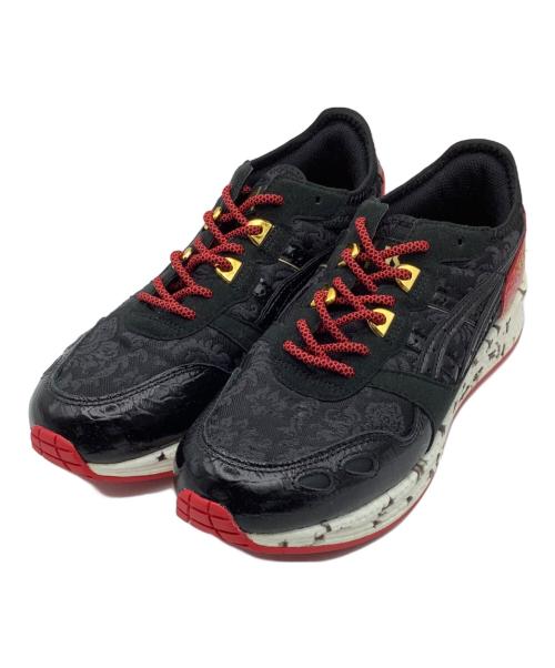 asics（アシックス）asics (アシックス) ローカットスニーカー レッド×ブラック サイズ:26の古着・服飾アイテム