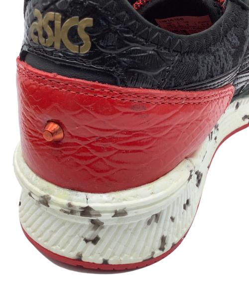 asics（アシックス）asics (アシックス) ローカットスニーカー レッド×ブラック サイズ:26の古着・服飾アイテム