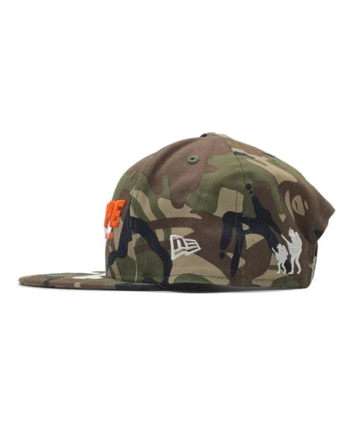 New Era（ニューエラ）New Era (ニューエラ) Aape BY A BATHING APE (エーエイプ バイ アベイシングエイプ) キャップ カーキ×ブラック サイズ:56cm〜62cmの古着・服飾アイテム