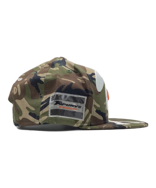 New Era（ニューエラ）New Era (ニューエラ) Aape BY A BATHING APE (エーエイプ バイ アベイシングエイプ) キャップ カーキ×ブラック サイズ:56cm〜62cmの古着・服飾アイテム