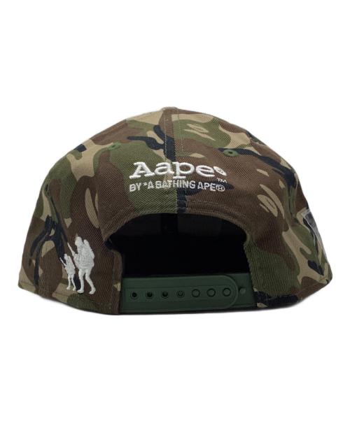 New Era（ニューエラ）New Era (ニューエラ) Aape BY A BATHING APE (エーエイプ バイ アベイシングエイプ) キャップ カーキ×ブラック サイズ:56cm〜62cmの古着・服飾アイテム