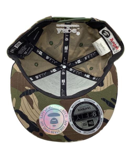 New Era（ニューエラ）New Era (ニューエラ) Aape BY A BATHING APE (エーエイプ バイ アベイシングエイプ) キャップ カーキ×ブラック サイズ:56cm〜62cmの古着・服飾アイテム