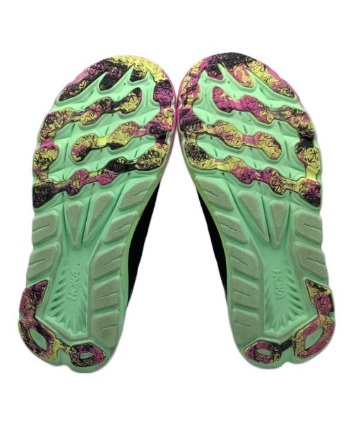 HOKAONEONE（ホカオネオネ）HOKAONEONE (ホカオネオネ) ランニングシューズ ブラック×グリーン サイズ:29の古着・服飾アイテム
