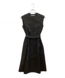 theory luxe（セオリーリュクス）の古着「ノースリーブ・キャミソールワンピース」｜ブラック