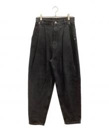 Hed Mayner（ヘド メイナー）の古着「プリーツタックワイドデニムパンツ」｜6ｘｓ