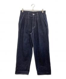 Graphpaper（グラフペーパー）の古着「Selvage Denim Two Tuck Pants/Rigid」｜インディゴ