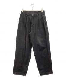 Graphpaper（グラフペーパー）の古着「COLORFAST DENIM TWO TUCK PANTS」｜インディゴ