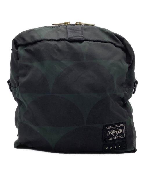 PORTER（ポーター）PORTER (ポーター) MARNI (マルニ) ショルダーバッグ ブラック×グリーン サイズ:−の古着・服飾アイテム