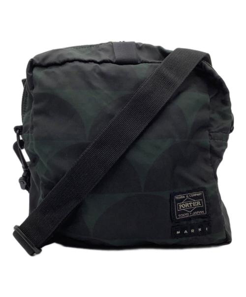 PORTER（ポーター）PORTER (ポーター) MARNI (マルニ) ショルダーバッグ ブラック×グリーン サイズ:−の古着・服飾アイテム