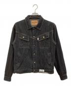 BADWAYバッドウェイ）の古着「デニムジャケット」｜ブラック