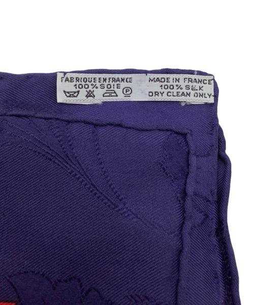 HERMES（エルメス）HERMES (エルメス) 大判スカーフ レッド×ネイビー サイズ:−の古着・服飾アイテム