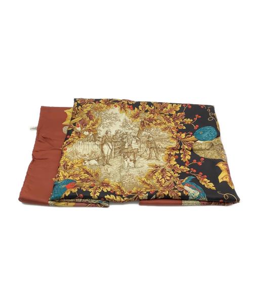 Salvatore Ferragamo（サルヴァトーレ フェラガモ）Salvatore Ferragamo (サルヴァトーレ フェラガモ) 大判スカーフ ブラウン×グリーン サイズ:−の古着・服飾アイテム