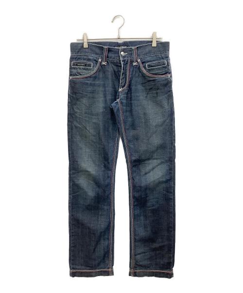 DOLCE & GABBANA（ドルチェ＆ガッバーナ）DOLCE & GABBANA (ドルチェ＆ガッバーナ) ダメージ加工デニムパンツ ブルー サイズ:44の古着・服飾アイテム