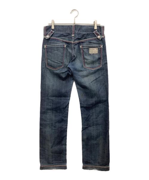 DOLCE & GABBANA（ドルチェ＆ガッバーナ）DOLCE & GABBANA (ドルチェ＆ガッバーナ) ダメージ加工デニムパンツ ブルー サイズ:44の古着・服飾アイテム