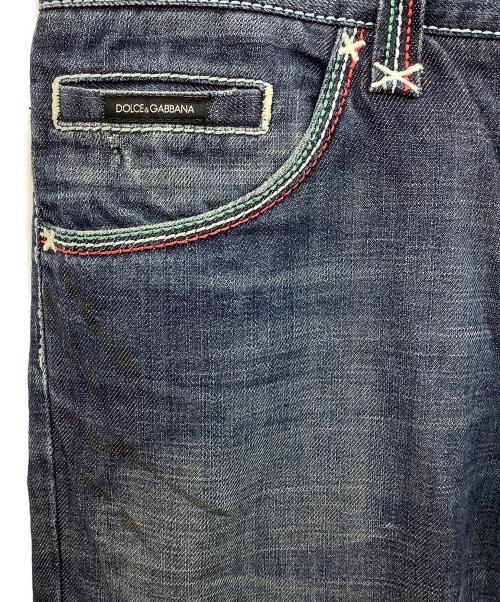 DOLCE & GABBANA（ドルチェ＆ガッバーナ）DOLCE & GABBANA (ドルチェ＆ガッバーナ) ダメージ加工デニムパンツ ブルー サイズ:44の古着・服飾アイテム