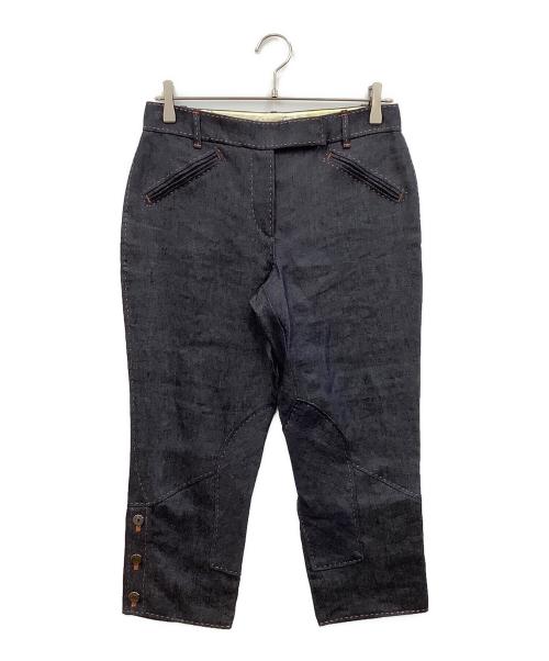 HERMES（エルメス）HERMES (エルメス) リネンデニムジョッパーズパンツ ブルー サイズ:38の古着・服飾アイテム