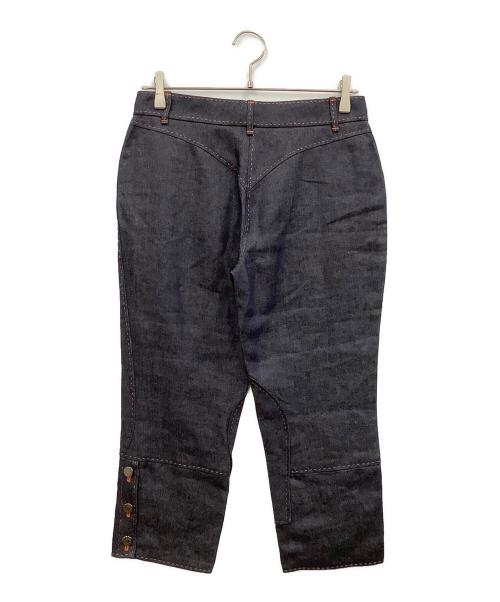 HERMES（エルメス）HERMES (エルメス) リネンデニムジョッパーズパンツ ブルー サイズ:38の古着・服飾アイテム