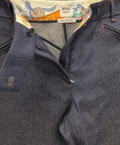 HERMES（エルメス）HERMES (エルメス) リネンデニムジョッパーズパンツ ブルー サイズ:38の古着・服飾アイテム