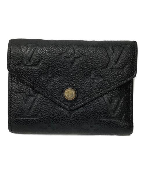 LOUIS VUITTON（ルイ ヴィトン）LOUIS VUITTON (ルイ ヴィトン) 3つ折り財布/ポルトフォイユ・ヴィクトリーヌ ブラックの古着・服飾アイテム