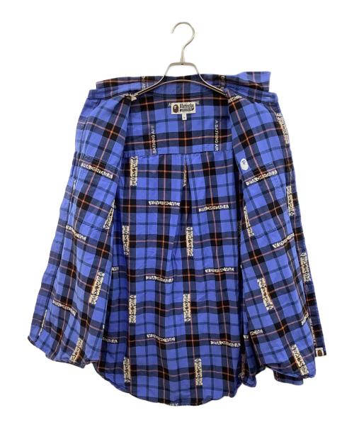 A BATHING APE（アベイシングエイプ）A BATHING APE (ア ベイシング エイプ) 長袖シャツ ブルー サイズ:Mの古着・服飾アイテム