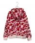 A BATHING APE (ア ベイシング エイプ) ジップパーカー ピンク×ホワイト サイズ:L：20000円