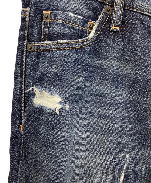DSQUARED2（ディースクエアード）DSQUARED2 (ディースクエアード) ダメージ加工デニムパンツ ブルー サイズ:44の古着・服飾アイテム