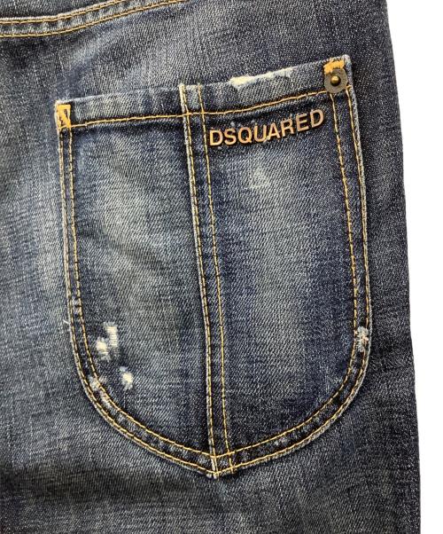 DSQUARED2（ディースクエアード）DSQUARED2 (ディースクエアード) ダメージ加工デニムパンツ ブルー サイズ:44の古着・服飾アイテム