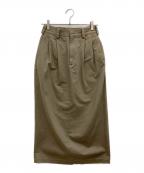 OBIADAオブラダ）の古着「チノ タック スカート」｜ベージュ