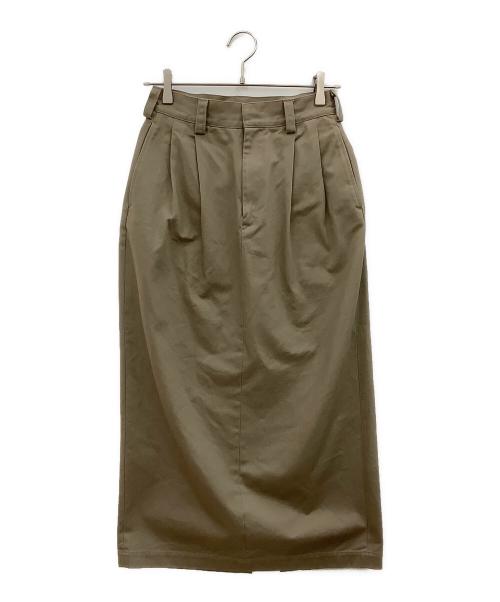 OBIADA（オブラダ）OBIADA (オブラダ) チノ タック スカート ベージュ サイズ:XSの古着・服飾アイテム