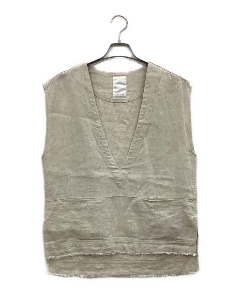 SHENERY（シーナリー）SHENERY (シーナリー) Vネックリネンベスト ベージュ サイズ:Fの古着・服飾アイテム
