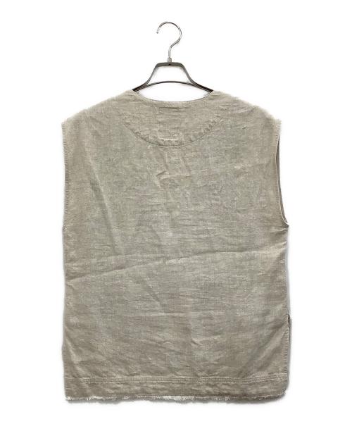 SHENERY（シーナリー）SHENERY (シーナリー) Vネックリネンベスト ベージュ サイズ:Fの古着・服飾アイテム