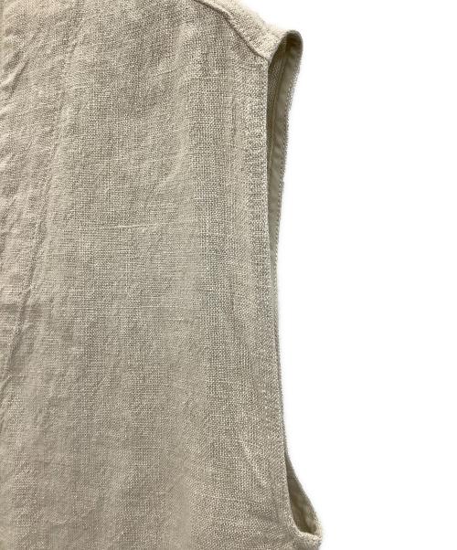 SHENERY（シーナリー）SHENERY (シーナリー) Vネックリネンベスト ベージュ サイズ:Fの古着・服飾アイテム