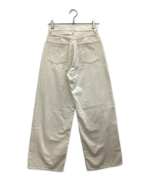 SERGE de bleu（サージ デ ブルー）SERGE de bleu (サージ デ ブルー) ワイドデニムパンツ ベージュ サイズ:24の古着・服飾アイテム