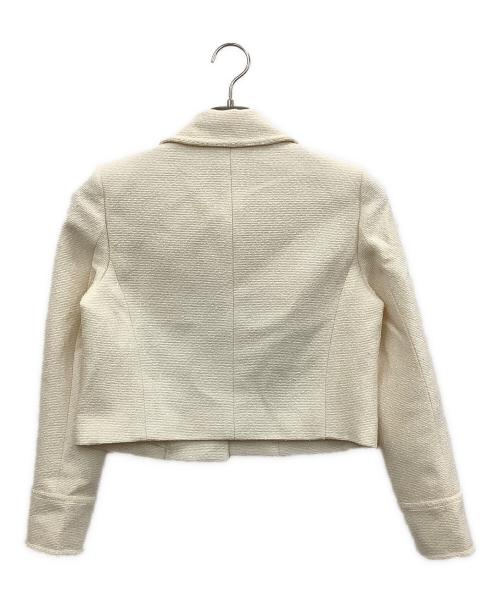 Loulou Willoughby（ルルウィルビー）Loulou Willoughby (ルルウィルビー) ショートツイードジャケット アイボリー サイズ:1の古着・服飾アイテム
