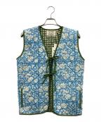 blockprintsブロックプリント）の古着「マンジュベスト」｜ブルー×グリーン