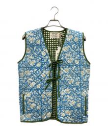 blockprints（ブロックプリント）の古着「マンジュベスト」｜ブルー×グリーン