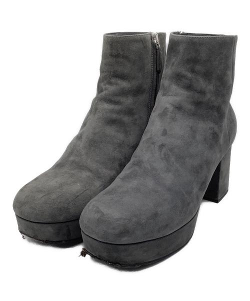 PRADA（プラダ）PRADA (プラダ) スウェードブーツ グレー サイズ:37の古着・服飾アイテム