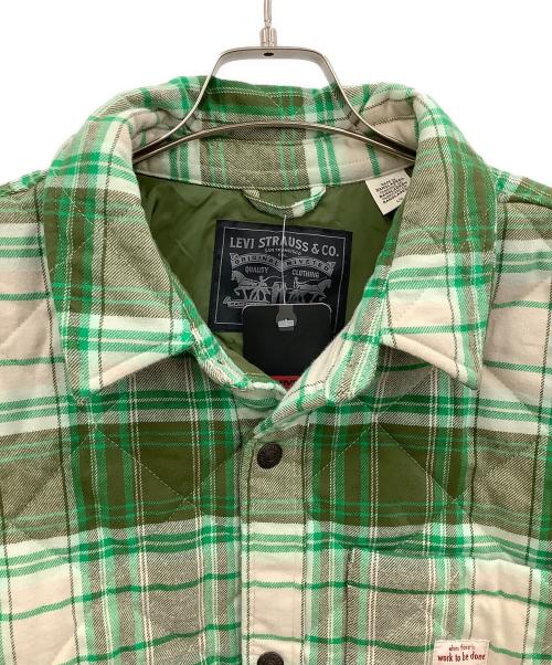 LEVI'S（リーバイス）LEVI'S (リーバイス) キルティング オーバーサイズシャツ グリーン サイズ:Lの古着・服飾アイテム