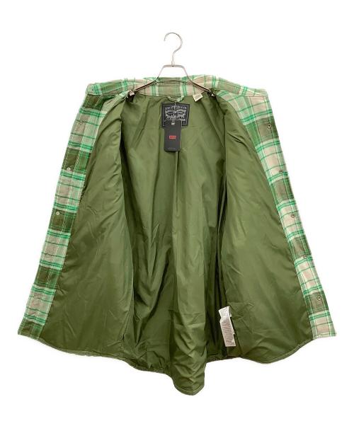 LEVI'S（リーバイス）LEVI'S (リーバイス) キルティング オーバーサイズシャツ グリーン サイズ:Lの古着・服飾アイテム