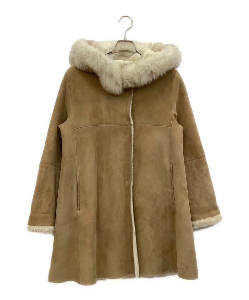 La TOTALITE（ラ ト―タリテ）La TOTALITE (ラ ト―タリテ) リアルムートンコート ベージュ サイズ:−の古着・服飾アイテム