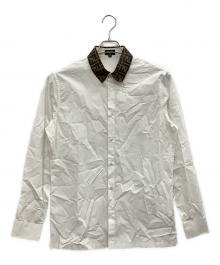 FENDI（フェンディ）の古着「長袖シャツ」｜ホワイト×ブラウン