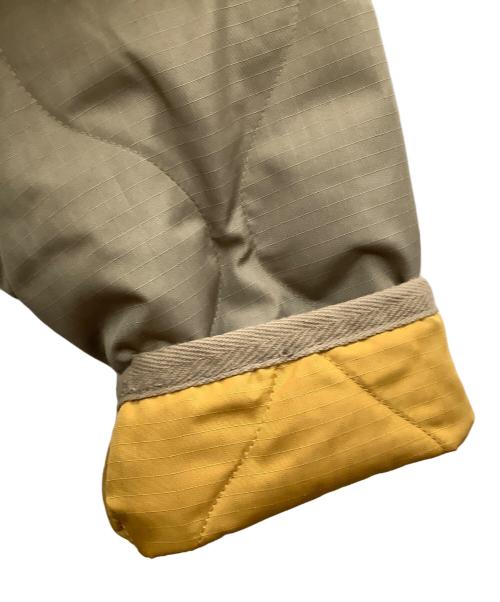 TAION（タイオン）TAION (タイオン) パイピングフード ロングダウンコート ベージュ サイズ:Sの古着・服飾アイテム