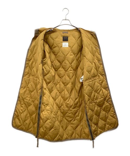 TAION（タイオン）TAION (タイオン) パイピングフード ロングダウンコート ベージュ サイズ:Sの古着・服飾アイテム